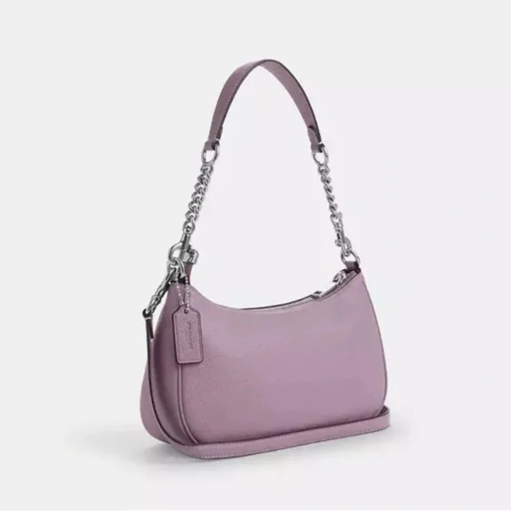 Coach Purple Leather Shoulder Bag - Picture 2 of 6